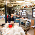Richard Phethean in his workshop, 2017
